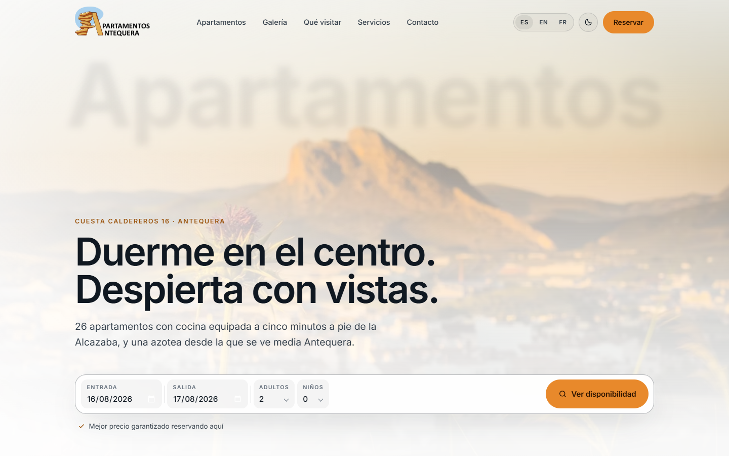 Apartamentos Antequera — desktop